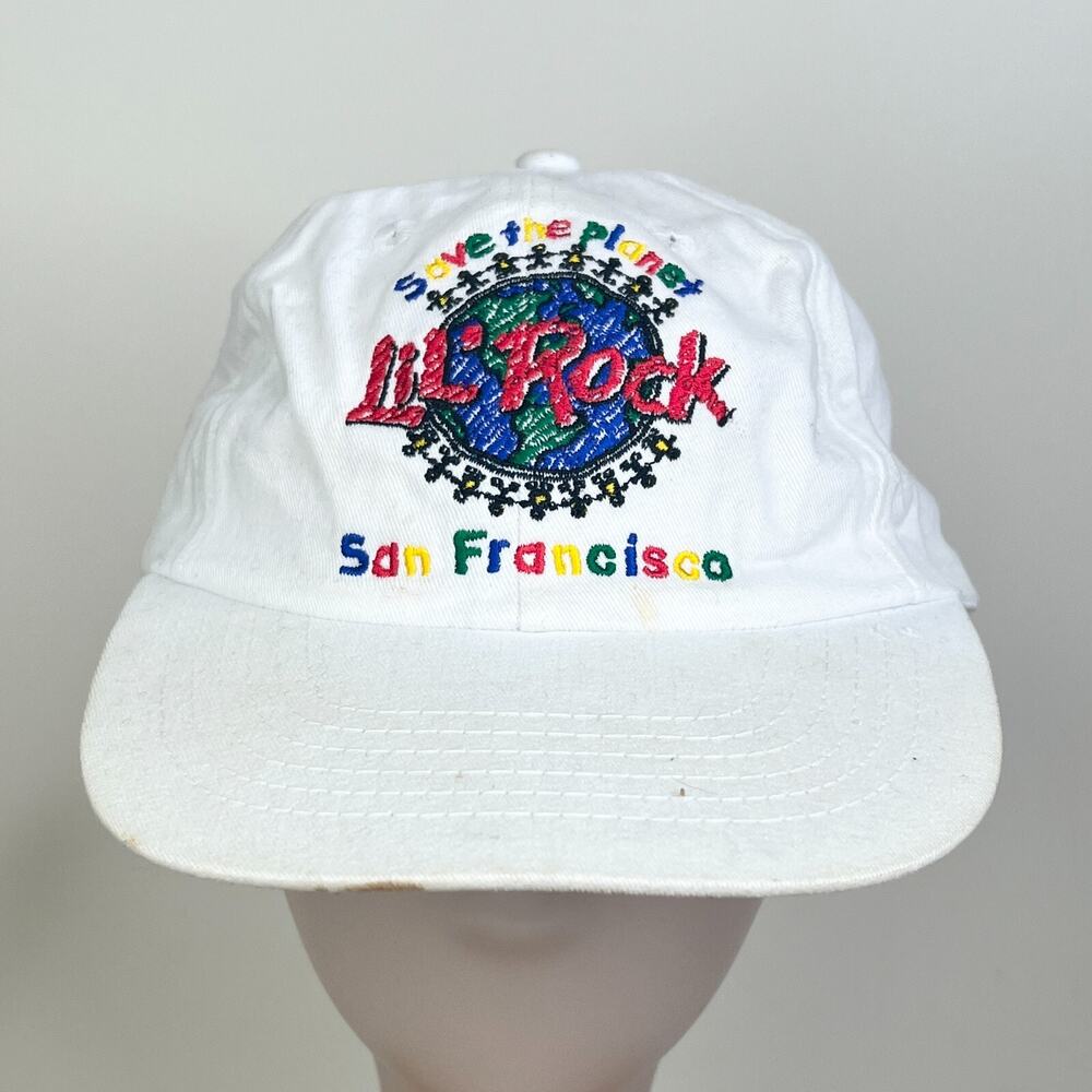 Hard Rock Vintage Lil Rock San Fran Snapback Hat Cap White Youth OS One Size